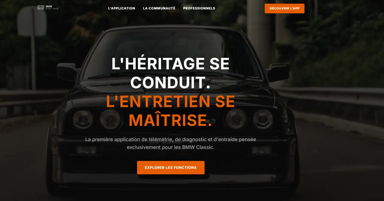 Application mobile de l'écosystème phygital BMW Heritage